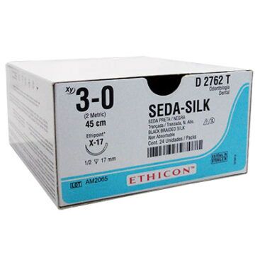 Sutura 3-0 con 24 unidades seda 45x17cm